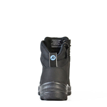 ZIPPY- BLACK ZIP SIDED SAFETY BOOT
