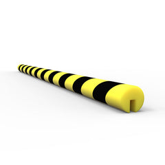 Anti Collision Strip 1m Polyurethane Black/Yellow