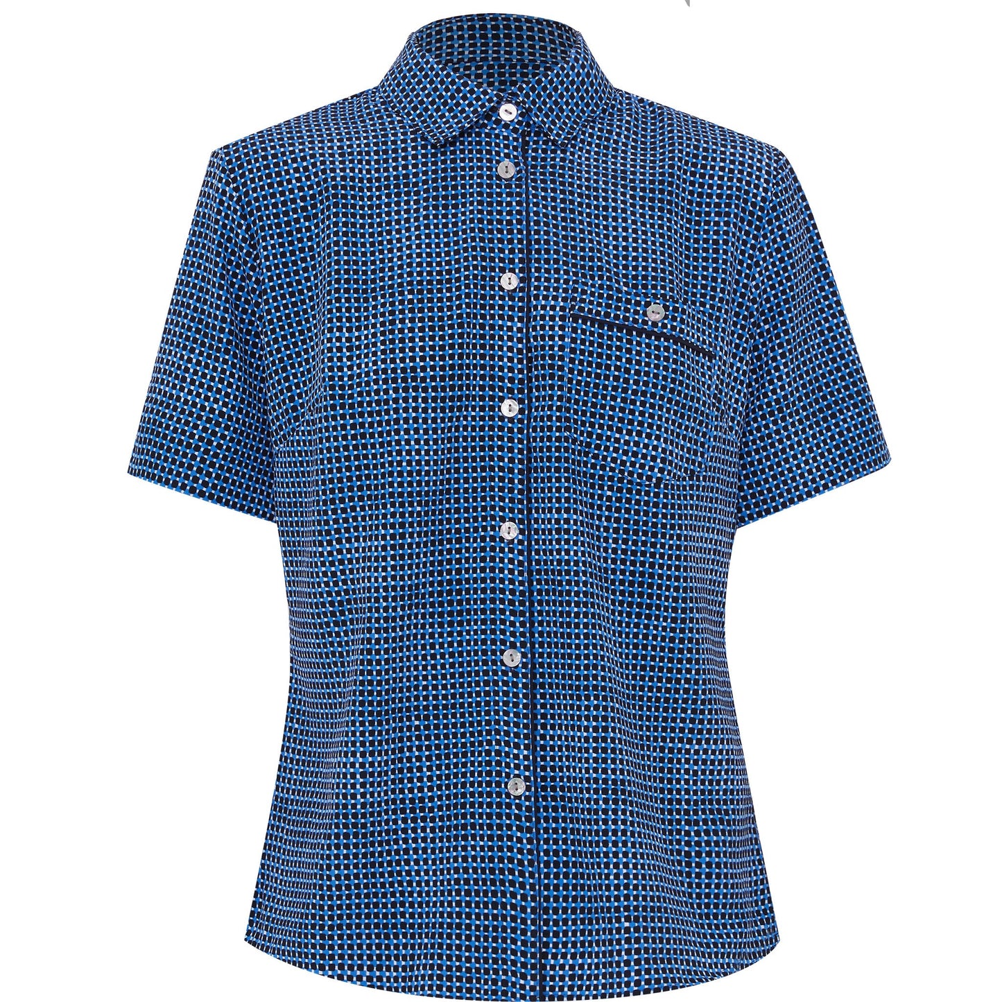 NNT CAT9S2 Pixel Print Short Sleeve Action Back Shirt