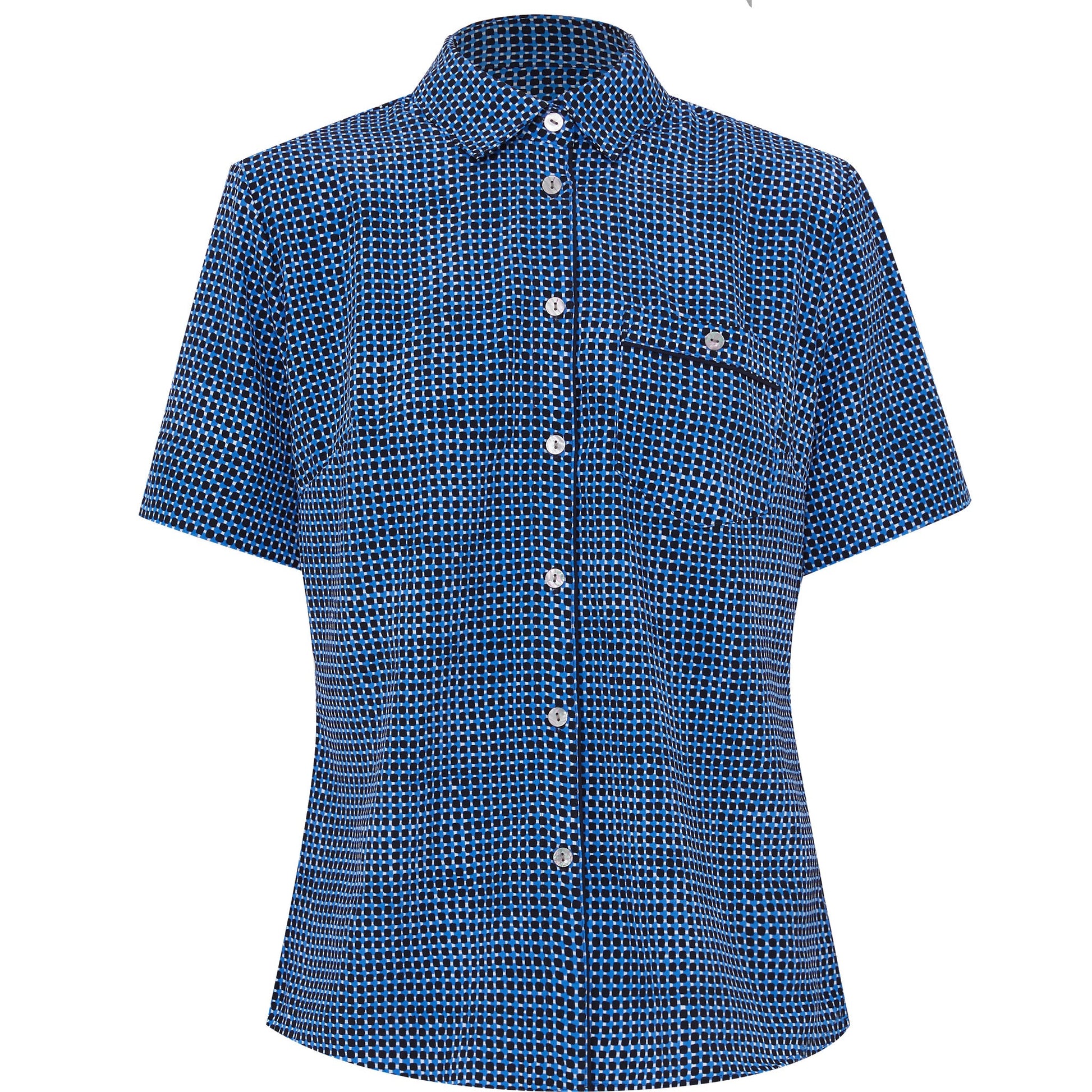 NNT CAT9S2 Pixel Print Short Sleeve Action Back Shirt