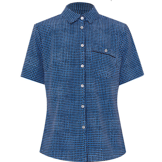 NNT CAT9S2 Pixel Print Short Sleeve Action Back Shirt