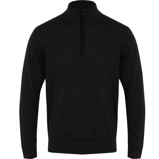 NNT CATE37 Trevira Wool Blend Long Sleeve Zip Neck Jumper