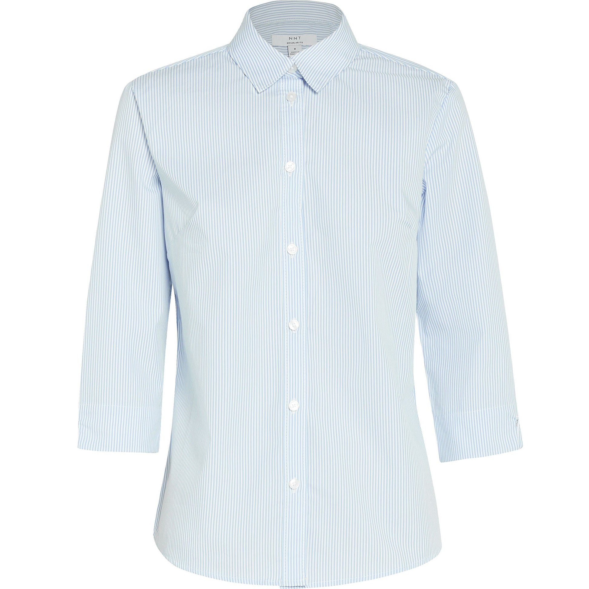 NNT CATUKV Avignon Fine Block Stripe Stretch 3/4 Sleeve Shirt