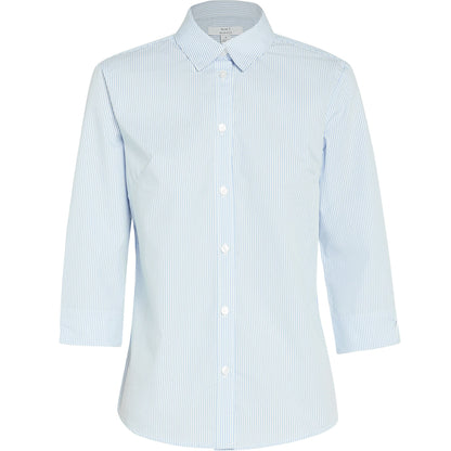 NNT CATUKV Avignon Fine Block Stripe Stretch 3/4 Sleeve Shirt