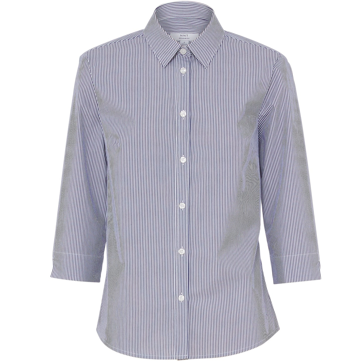 NNT CATUKV Avignon Fine Block Stripe Stretch 3/4 Sleeve Shirt