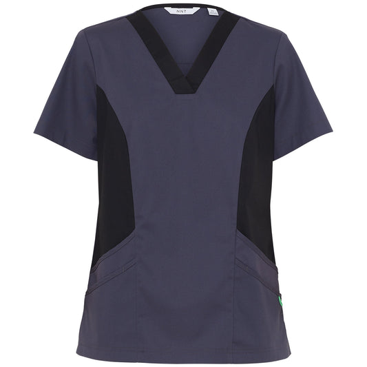 NNT CATULL Nightingale V-Neck Contrast Scrub Top