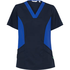 NNT CATULL Nightingale V-Neck Contrast Scrub Top