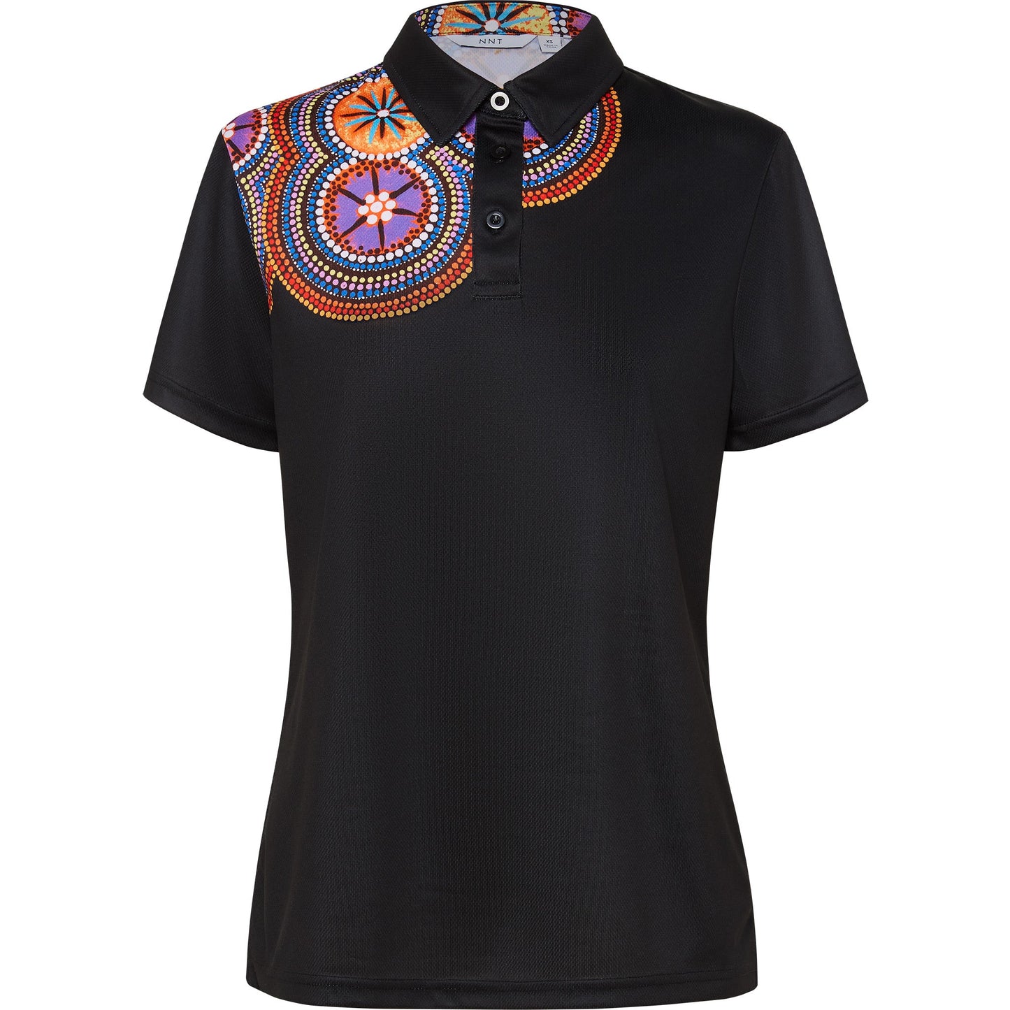 NNT CATUSW Polyester Knit Bush Tucker Indigenous Print Polo