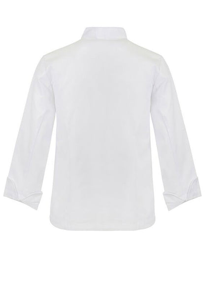 Chefscraft CJ051 Lightweight Executive Long Sleeve Chefs Jacket With Press Studs in White