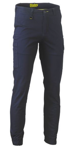 Stretch Cotton Drill Cargo Cuffed Pants