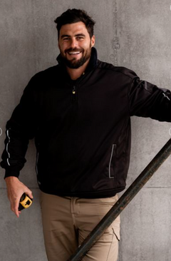 Work Fleece 1/4 Zip Pullover With Sherpa Lining