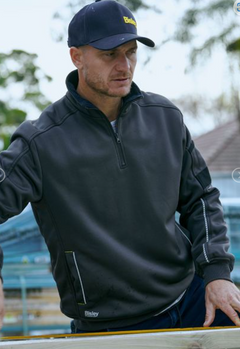 Work Fleece 1/4 Zip Pullover With Sherpa Lining