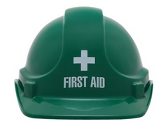 3M AUST TA560G-FA Hard Hat Stamped First Aid Green Type 1