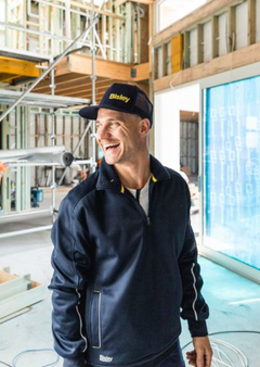 Work Fleece 1/4 Zip Pullover With Sherpa Lining