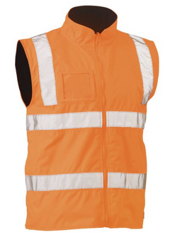 Taped Hi Vis Vic Rail Wet Weather Vest