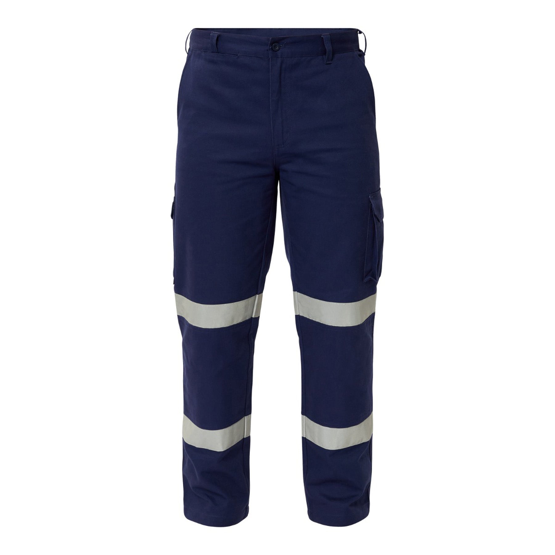 Workcraft WP4017 Mens Reflective Cargo Cotton Drill Trouser in Navy