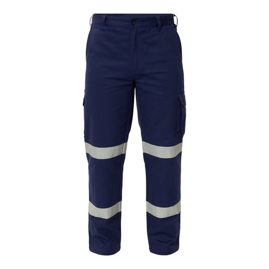 Workcraft WP4017 Mens Reflective Cargo Cotton Drill Trouser in Navy