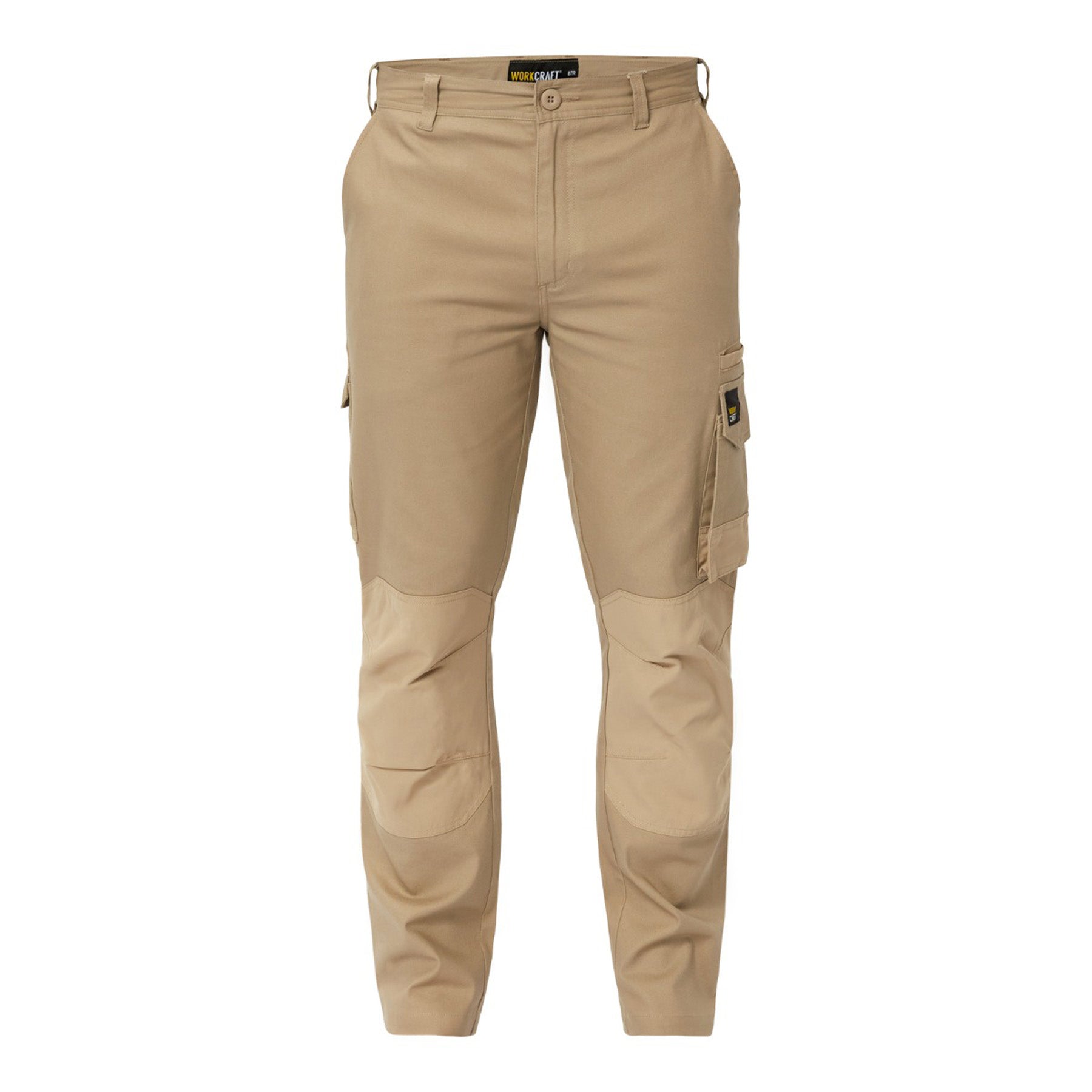 Workcraft WP4020 Mens Stretch Cargo Pants in Stone