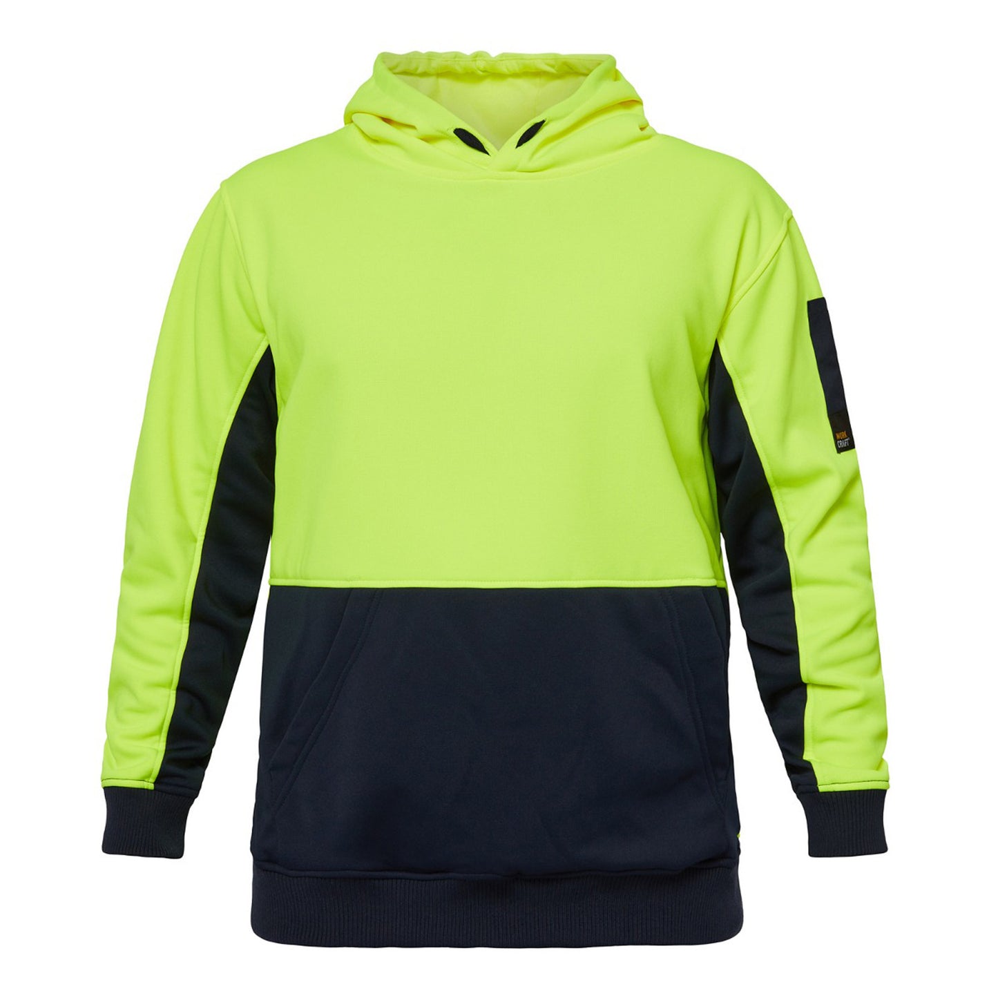 Workcraft WT8010 Hi Vis Hoodie in Yellow/Navy