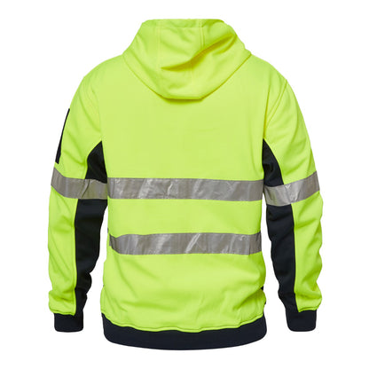 Workcraft WT8011 Hi Vis Hoodie in Yellow/Navy