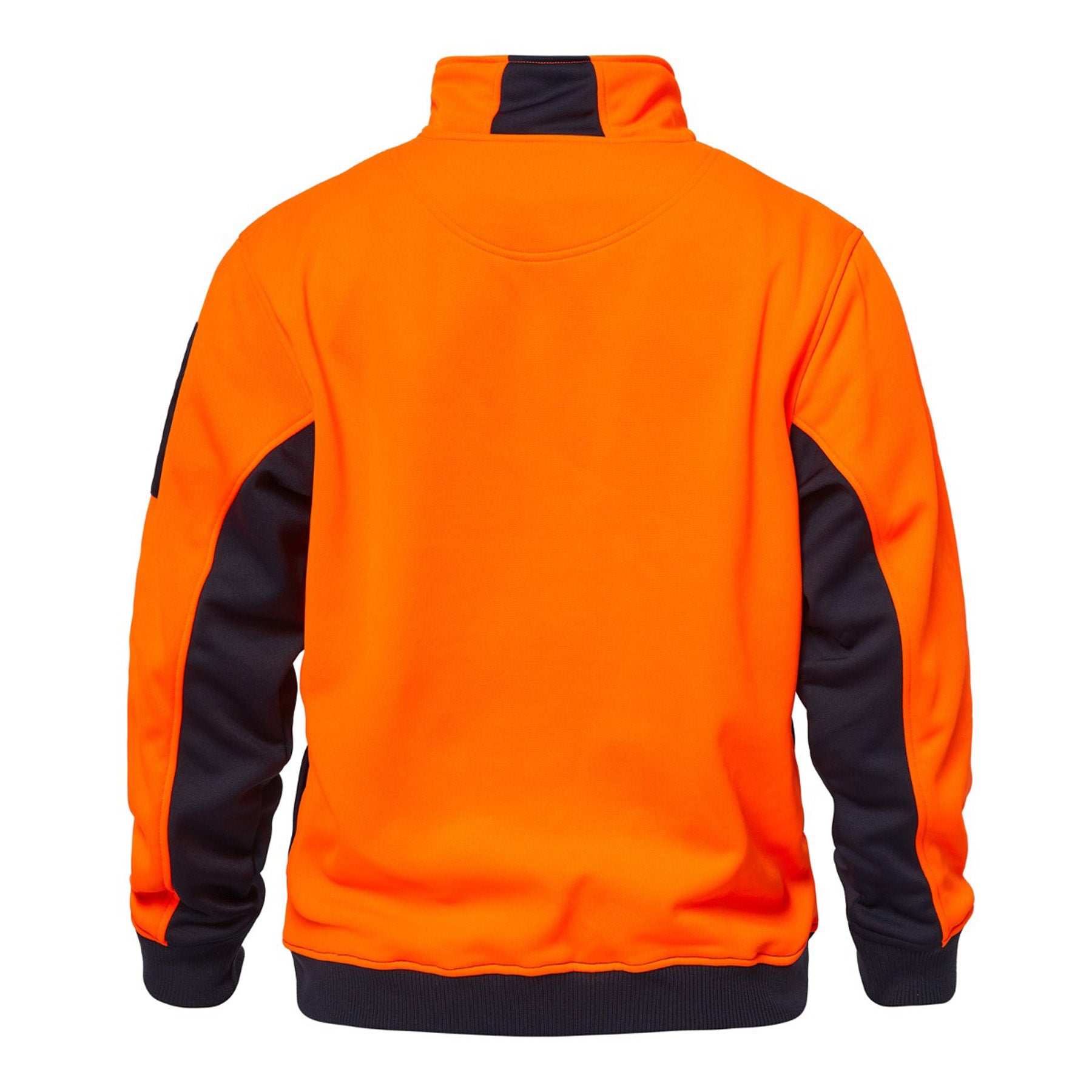 Workcraft WT8012 Hi Vis Half Zip Pullover in Orange/Navy