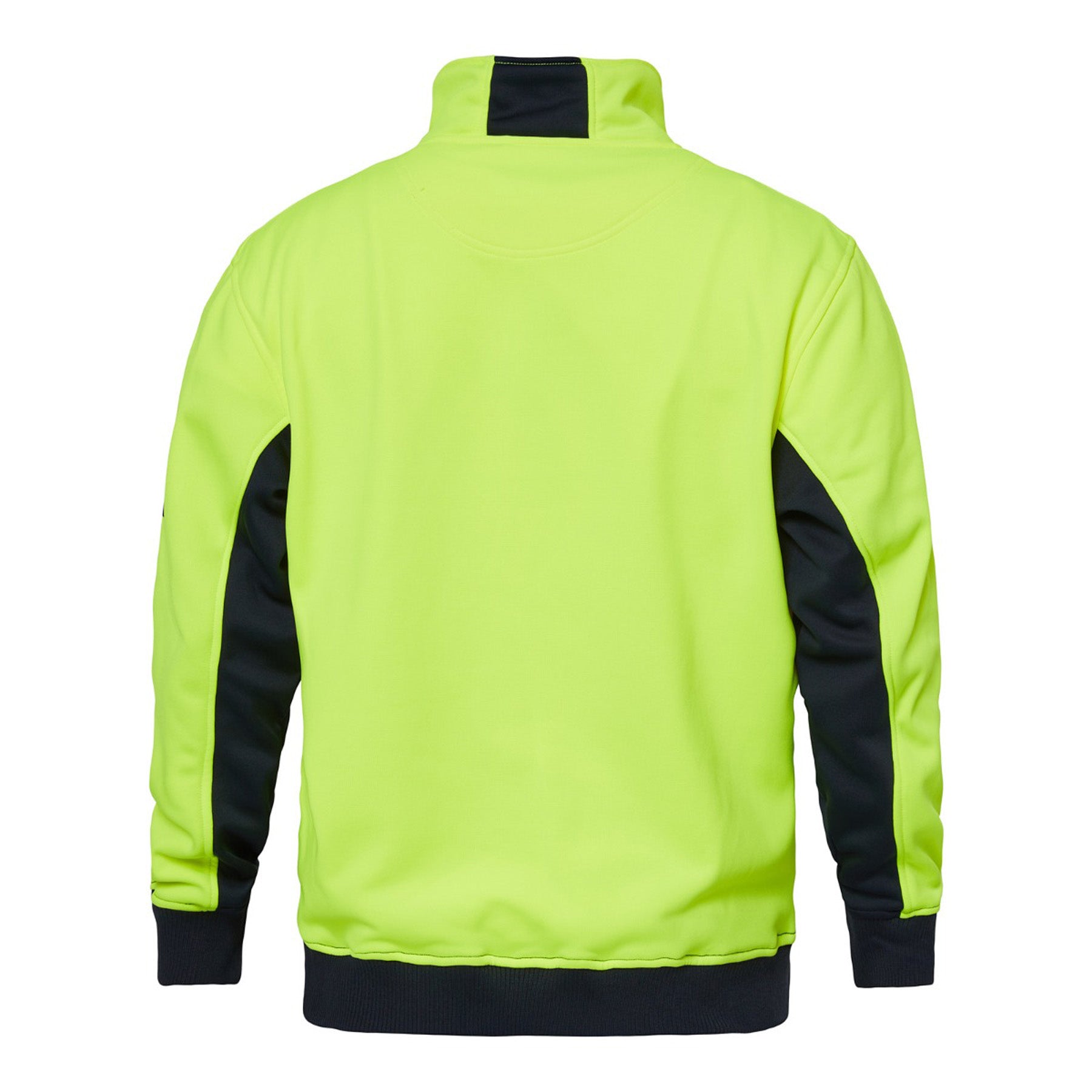 Workcraft WT8012 Hi Vis Half Zip Pullover in Yellow/Navy