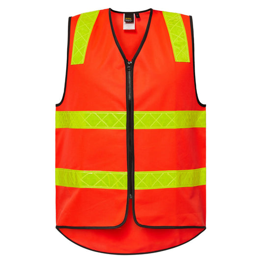 Workcraft WV7003 VIC Road Vest in Hi Vis Red