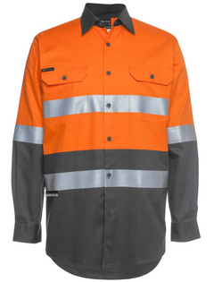 Hi Vis Long Sleeve (D+N) 150g Work Shirt