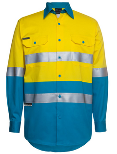Hi Vis Long Sleeve (D+N) 150g Work Shirt
