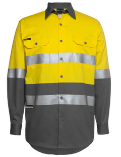 Hi Vis Long Sleeve (D+N) 150g Work Shirt