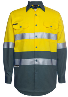 Hi Vis Long Sleeve (D+N) 150g Work Shirt