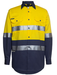 Hi Vis Long Sleeve (D+N) 150g Work Shirt