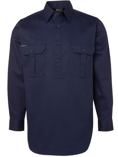 Long Sleeve 190G Close Front Work Shirt