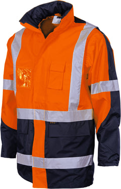 HiVis Two Tone Cross Back D/N "2 in 1" Contrast Rain Jacket
