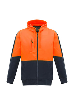 Unisex Hi Vis Zip Hoodie