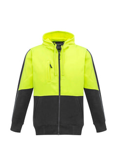 Unisex Hi Vis Zip Hoodie