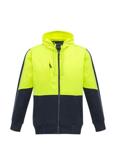 Unisex Hi Vis Zip Hoodie