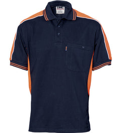 DNC Polyester Cotton Panel Shirt Sleeve Polo Shirt