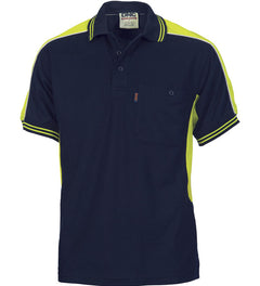 DNC Polyester Cotton Panel Shirt Sleeve Polo Shirt