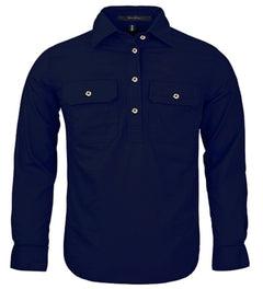 Kids Pilbara Closed Front Long Sleeve Shirt