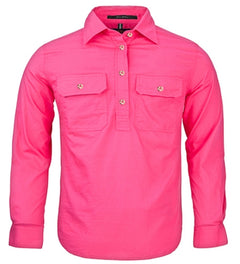 Kids Pilbara Closed Front Long Sleeve Shirt