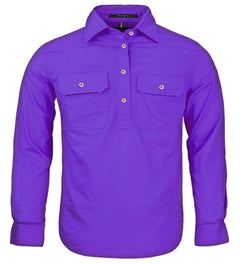 Kids Pilbara Closed Front Long Sleeve Shirt