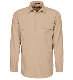 Men's Pilbara Closed Front Long Sleeve Shirt