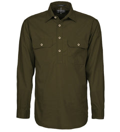 Men's Pilbara Closed Front Long Sleeve Shirt