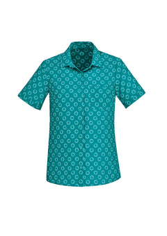 Florence Women's Daisy Print Short Sleeve Shirt