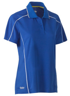 Womens Cool Mesh Polo With Reflective Piping