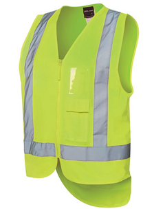 Hi Vis Zip Drop Tail H Pattern (D+N) Vest