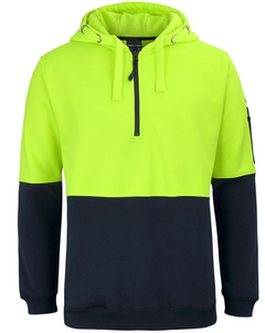 Hi Vis 1/2 Zip Hoodie