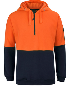 Hi Vis 1/2 Zip Hoodie