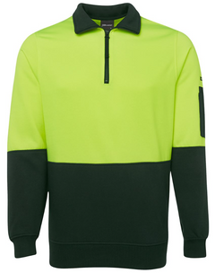 Hi Vis 1/2 Zip Fleecy